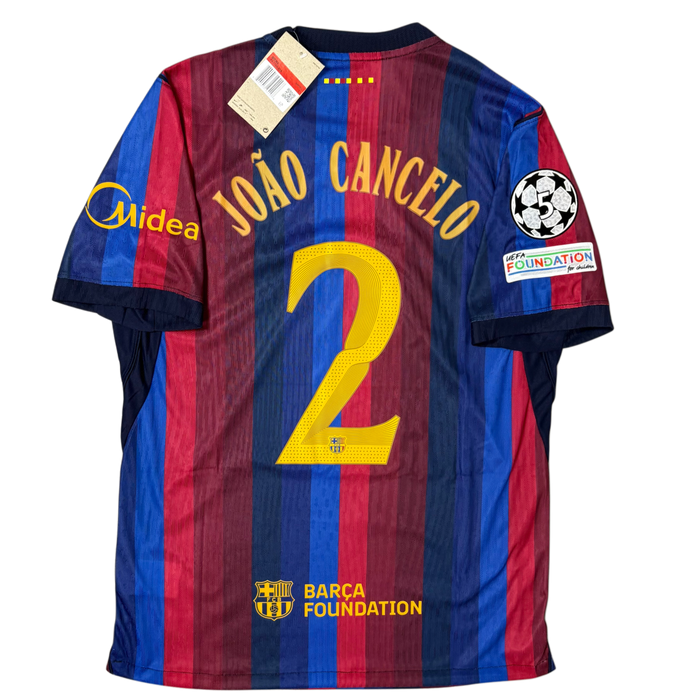 2026/27 Barcelona Home player version ‘JOÃO CANCELO 2’ Adult men’s Large
