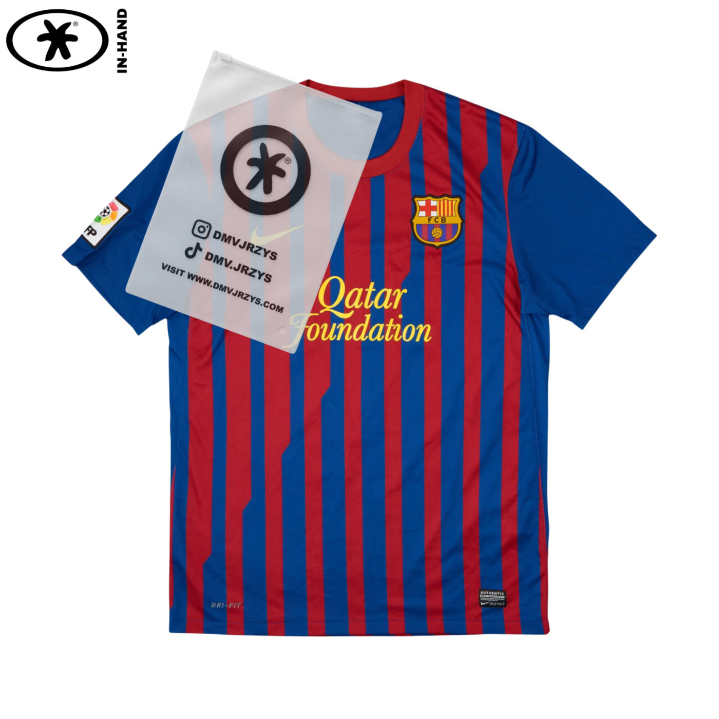 Authentic 2011-12 Barcelona Home Men’s Large Messi 10
