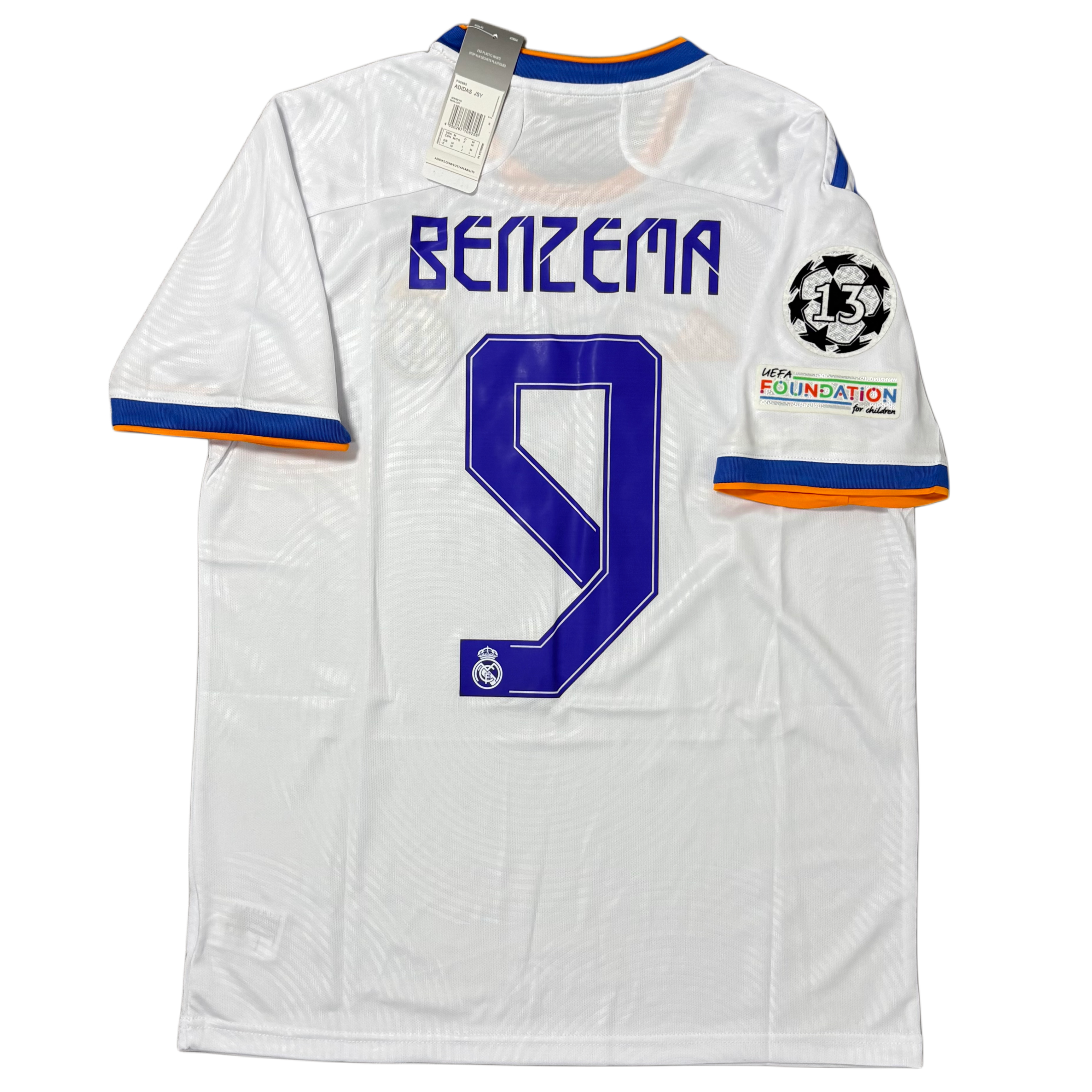 2021/22 Real Madrid Home ‘BENZEMA 9’ Adult Men’s Medium