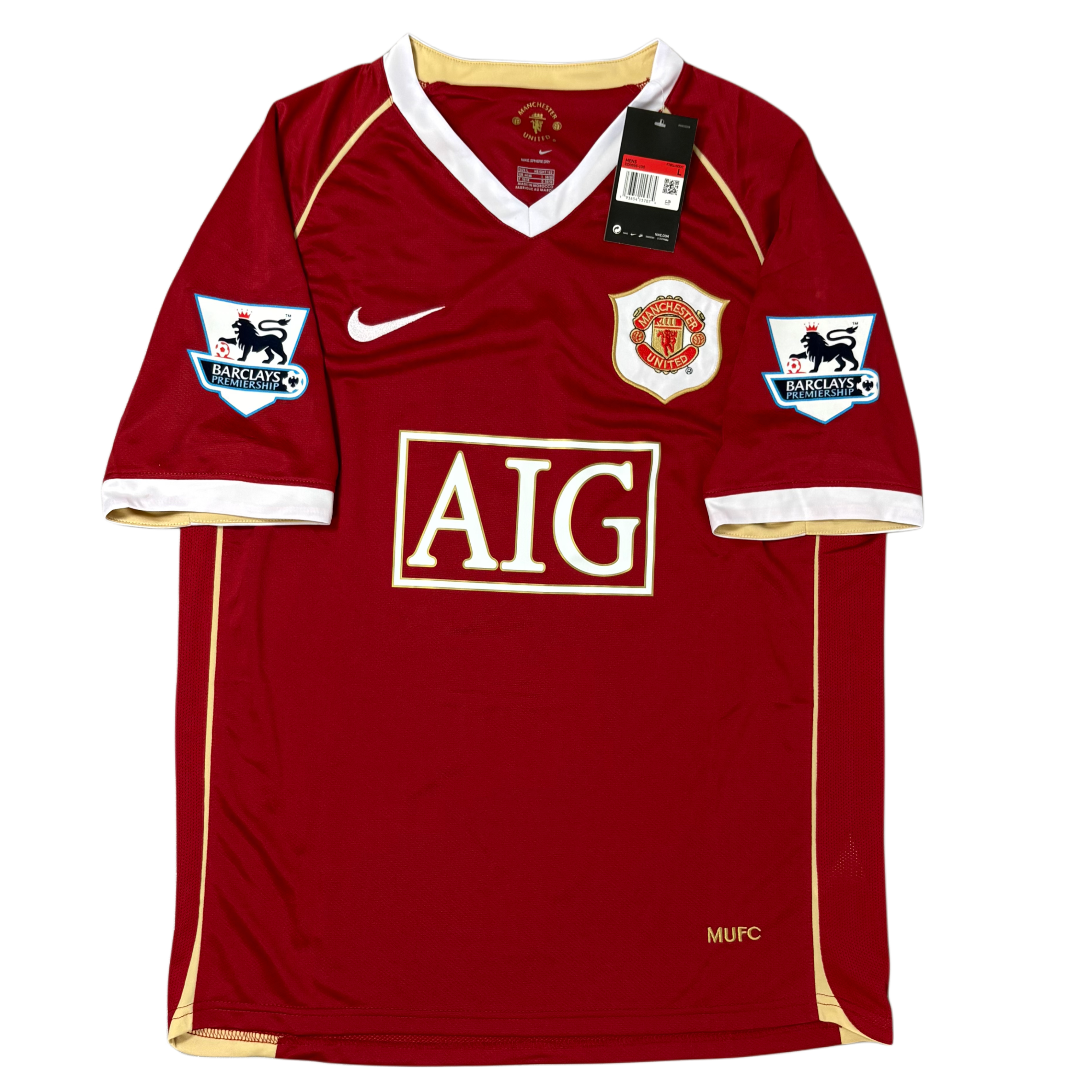 2006/07 Manchester United Home ‘VIDIC 15’ Adult men’s Large